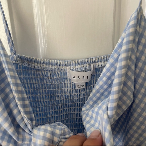 BRAND NEW Blue Gingham Dress - Picture 4 of 5